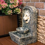 Фонтан для сада малый Львиная голова под камень высота 60см U09072 - фото 65102