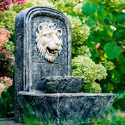 Фонтан для сада малый Львиная голова под камень высота 60см U09072 - фото 65103