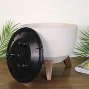 Кашпо РОМА ЭКО на ножках 5,1л 24х19 белый - фото 65317