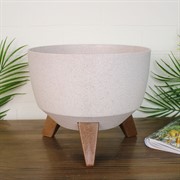 Кашпо РОМА ЭКО на ножках 5,1л 24х19 белый - фото 65318