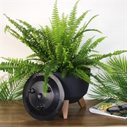 Кашпо РОМА на ножках 5,1л 24х19 антрацит - фото 65320