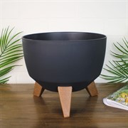 Кашпо РОМА на ножках 5,1л 24х19 антрацит - фото 65321