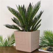 Горшок Квадро 13л фраппе с вкладкой - фото 65331