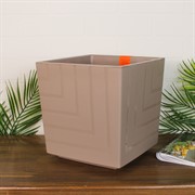 Горшок Квадро 13л фраппе с вкладкой - фото 65332