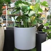 Кашпо ГЕОС 31/72л d47 h45см светло-серый - фото 65336