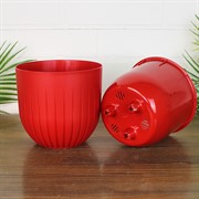 Горшок Альфа 1,4л красный с вкладышем - фото 65351