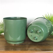 Горшок Дельта 19х19 4,4л нефрит с вкладкой - фото 65357