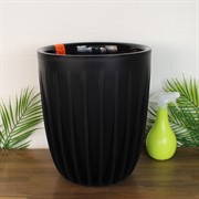 Горшок Сигма 18л чёрный с вкладкой - фото 65366