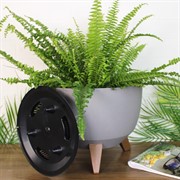 Кашпо РОМА ЭКО на ножках 9,3л 29х23 серый - фото 65372