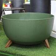 Кашпо РОМА ЭКО на ножках 31,5л 47х26,5 зелёный - фото 65374