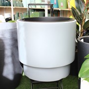 Кашпо ГЕОС 67/31л d46,8см h44см светло-серый - фото 65392