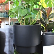 Кашпо ГЕОС 31/69л d46,8см h44см антрацит - фото 65393