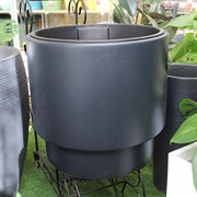 Кашпо ГЕОС 31/69л d46,8см h44см антрацит - фото 65394