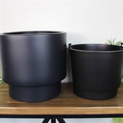 Кашпо ГЕОС 20/40л d39,5см h37см антрацит - фото 65397