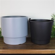 Кашпо ГЕОС 17/10л d30см светло-серый - фото 65404