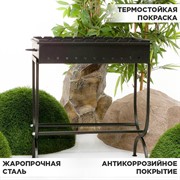 Мангал высокий металл с дровницей 861-43R - фото 65487