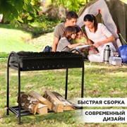 Мангал кованый большой с дровницей 861-42R - фото 65495