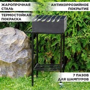 Гриль угольный металлический на колесиках 861-62 - фото 65497