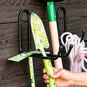 Кронштейн металлический на стену для хранения инструментов большой 58-102B - фото 65535