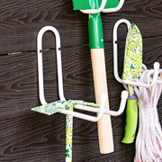 Кронштейн для хранения инструментов в гараж настенный металл белый 58-102W - фото 65545