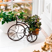 Подставка для цветов на подоконник под два кашпо Велосипед 41-041Br - фото 65552