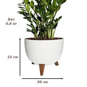 Кашпо РОМА на ножках 9,3л 29х23 белый - фото 65577