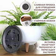 Кашпо РОМА на ножках 9,3л 29х23 белый - фото 65578