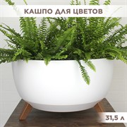 Кашпо РОМА на ножках 31,5л 47х26,5 белый - фото 65585