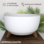 Кашпо РОМА на ножках 31,5л 47х26,5 белый - фото 65586