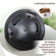 Кашпо РОМА на ножках 31,5л 47х26,5 белый - фото 65588