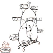 Подставка для цветов на подоконник на 9 цветов черно-золотая 14-909-BG - фото 6558