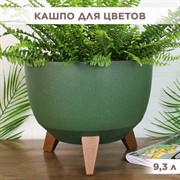 Кашпо РОМА ЭКО на ножках 9,3л 29х23 зеленый - фото 65590 Кашпо РОМА ЭКО на ножках 9,3л 29х23 зеленый - фото 65590