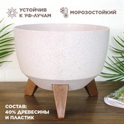 Кашпо РОМА ЭКО на ножках 5,1л 24х19 белый - фото 65601