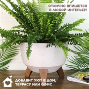 Кашпо РОМА ЭКО на ножках 5,1л 24х19 белый - фото 65604