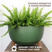 Кашпо РОМА ЭКО на ножках 31,5л 47х26,5 зелёный - фото 65614