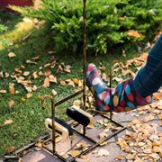 Декроттуар металлический для обуви с денщиком и двумя щётками 62-004 - фото 65748