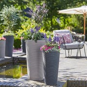 Кашпо Тауп-Гранит d38,9 h70см серо-коричневый - фото 65755