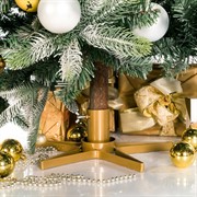 Подставка для ели металлическая золотая Звезда 200-33G - фото 65773