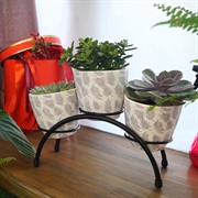 Подставка для цветов на подоконник Арка под 3 кашпо 41-001B - фото 65789