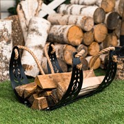 Дровница для камина разборная металлическая коричневая 103-224R-B - фото 65791