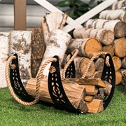 Дровница для камина разборная металлическая коричневая 103-224R-B - фото 65792