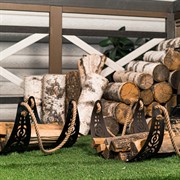 Дровница для камина разборная металлическая коричневая 103-224R-B - фото 65793