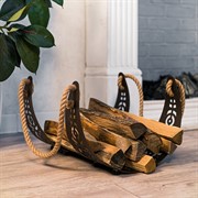 Дровница разборная для камина металлическая чёрная 103-224R-Br - фото 65797