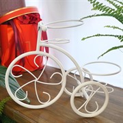 Подставка для цветов на подоконник Велосипед под два кашпо 41-041W - фото 65817