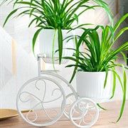 Подставка для цветов на подоконник Велосипед под два кашпо 41-041W - фото 65818