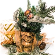 Кашпо декоративное настольное Эмоция высота 19,5см полистоун U09235-G - фото 65827