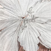 Декор Холодный цветок 27х20см серебро тёмные края - фото 65867