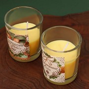 Набор свечи новогодние в стакане Благополучия в Новом году 2шт аромат еловые шишки - фото 65888