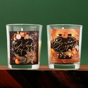 Набор свечи новогодние в стакане С Новым годом! 2шт аромат ваниль - фото 65890