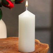 Свеча Столбик 4х10см белая - фото 65915